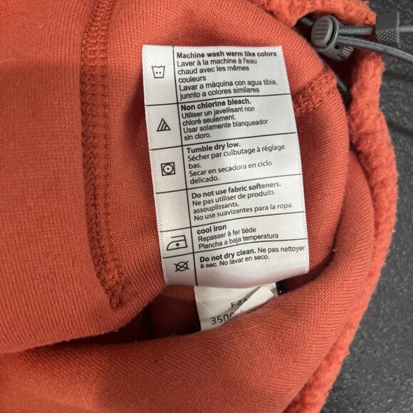 Carhartt Jacket Womens XS Orange Relaxed Fleece Pullover Sherpa 1/4 Snap Outdoor - Picture 8 of 9